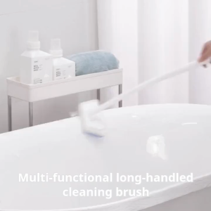 1set Long Handle Multi-functional Bathroom Wall and Floor CleaningSponge -Removable Brush for Bathtubs Ceramic Tiles and Hous