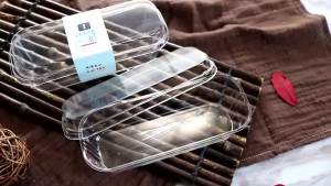 50pcs 300ml Aluminum Foil Baking Cake Box Rectangular Cheese Dessert Bread Packaging Cup With Lid