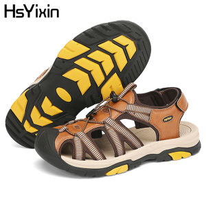 Summer Outdoor Sandals for Men Breathable Hiking Shoes Water Beach Mens Sandals Camping Climbing Aqua Sneaker Fashion Roman Shoe