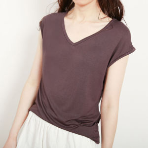 YOLO Modal Sleeveless T-shirt Womens Summer Thin V-neck Short Sleeved Top Large Tank Top Casual Solid Color Underlay Shirt