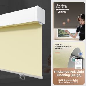Cordless Water-resistant Full Blackout Curtain