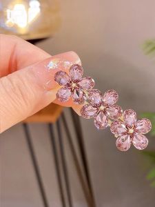 Kẹp Tóc Hoa Pha Lê Mới Thanh Lịch Kẹp Tóc Bên Hông Cao Cấp Kẹp Tóc Mỏ Vịt Kẹp Tóc Mái Lệch Kẹp Tóc Cắt Tóc Phụ Kiện Tóc