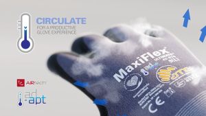 [2 PAIRS] ATG MaxiFlex Elite 34-274 Lightweight Safety Gloves Navy