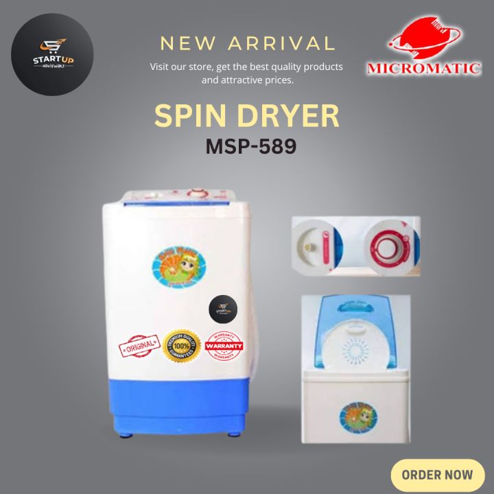 Micromatic 5.0KG SPIN DRYER (White/Blue) | Lazada PH