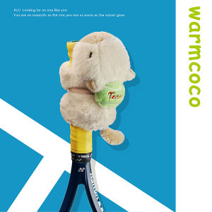 เคสป้องกันหัวมือแบดมินตันและเทนนิส ขนนุ่ม หางเล็กที่หมุนได้ น่ารัก น้ำหนักเบา สำหรับผู้หญิง วัยรุ่น วัยกลางคน วัยชรา