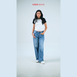 Logo Jeans Celana Jeans Wanita Loose Fit J7 Series Light Blue 43LJ7L3LL