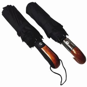 Luxury Reverse Umbrella Men Wooden Handle Large Automatic Umbrella Windproof Strong 10 Ribs Foldable Big Rain Umbrella Golf