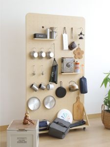 XIAOMUNOLIANGPIN | Portable Wooden Standing Storage Shelf