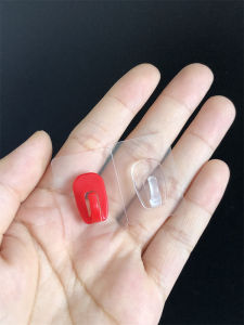 Festive Red Hook Seamless Mini Small Sticky Hook Wedding Accessories Hook Nail-Free Transparent Sticking Hook 9 Pieces