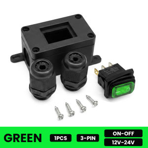 FILN 6A Waterproof Rocker Switch Box 12V 24V 110V 220V 3 Pin KCD1 ON OFF Inline Cable Toggle Switch with LED Indicator Light
