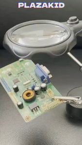Plazakid Alat Pegangan Solder Helping Hand Kaca Pembesar LED