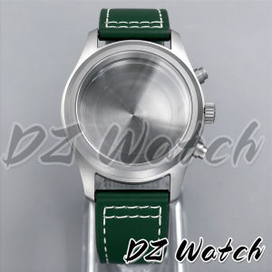 DZ 38mm Multifunctional Chronograph Stainless Steel Pilot Sandblasted Case Mesh Strap Sapphire Fits VK63 VK64 Quartz Movement