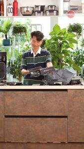 [Hàng chính hãng-iMat hybrid inox] Chảo chiên vuông iMat Hybrid  20 I 26(cm) phủ chống dính gốm Ceramic đen