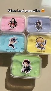 SLIME ANIME DEMONS SLAYER KIMETSU NOYAIBA SLIME ANIME SLIME KARAKTER ANIME MURAH SLIME SLIME WIBU KIT SLIME TOFU DEMON SLAYER FIGURE KEYCHAIN SLIME BTS SLIME BOBA SLIME ACTIVATOR