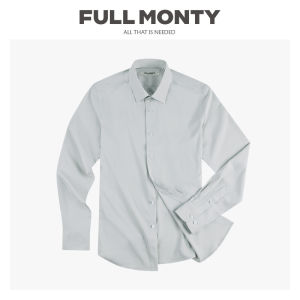Moisture-Wicking Easy-Iron Stretch Blue Long Sleeve Shirt Summer Lightweight