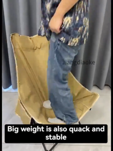 LOOGU 2 PCS Folding Moon Chair Portable High Back Lounge Chair for Balcony Patio Picnic Travel (Carry Bag)