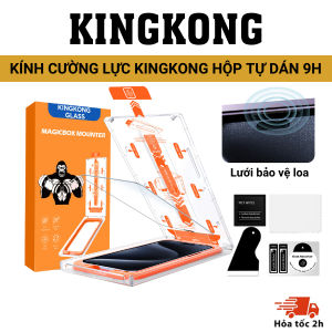 [SAMSUNG] Kính cường lực Khung Tự dán cao cấp KINGKONG Độ cứng 9H phủ nano mượt mà siêu bền. Kèm bộ vệ sinh - Kính đủ dòng SAMSUNG S22 S23 S24 ULTRA