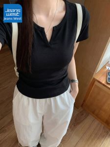 Jeanswest | Áo Thun Ôm Body Cổ V Tay Ngắn