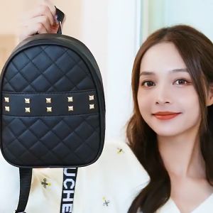 Balo nữ nhỏ xinh hoạ tiết thêu đinh tán cá tính phong cách Hàn Quốc thích hộp du lịch dạo phố DBN223- Thương Hiệu AZAGO