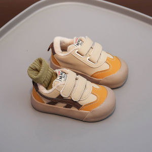 Warm Fleece Lined Baby Shoes for Boys And Girls Soft Bottom Learning to Walk Shoes Anti-Slip Rubber Sole Winter Childrens Footwear