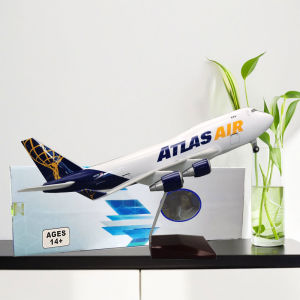 747 Aircraft Model Atlas Air 1:150 Scale 47cm B747 Plane Model Aircraft Model Plane Kits To Build Airplanes Decoration De