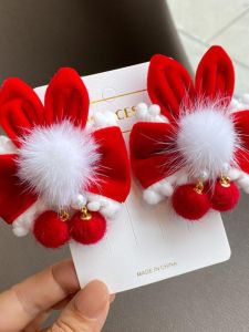 Phụ Kiện Tóc Trẻ Em Gió Cổ Trung Hoa Mũ Tai Thỏ Giáng Sinh Phụ Kiện Tóc Bé Gái Giáng Sinh Phong Cách Truyền Thống Trung Quốc