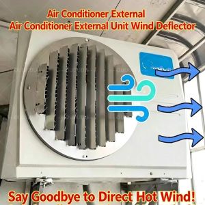 Air Conditioner Outdoor Unit Wind Shield No-Drill Deflector Anti-Direct Blow AIR GUIDE DEFLECTOR for Airconditioning Outdoor Unit