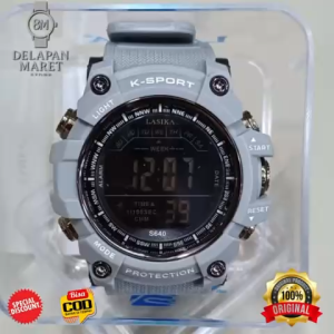 Jam Tangan Digital Sporty LASIKA DM33640 – Military Style - Anti Air LED Light Alarm Stopwatch