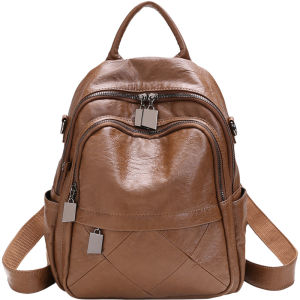 NACI Soft Leather Backpack Large Capacity Retro Dual-Purpose Bag Casual Single Shoulder Bag for Travel Womens New 2026 Model