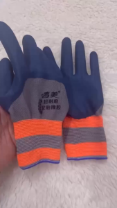 Găng tay bảo hộ lao động chống mài mòn gang sơn gang tay lao động phủ cao su