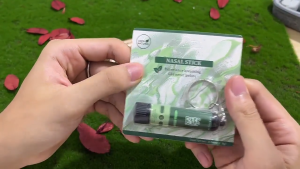 【BUY 1 TAKE 1】Mint Green Keychain Nasal Inhaler - Energizing Nasal Inhaler - Cooling Green Nasal Inhaler Relieves Stress And Motion Sickness Improves Focus And Boosts Energy.