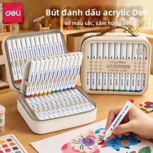 deli | Washable Non-bleeding Over-painting Felt Tip Markers Set 24 Color