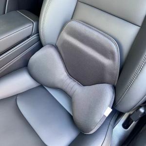 Exgel Car Seat Cushion Gel Filled Leather Backrest Support Automobile Comfortable Lumbar Pillow Natural Cotton Fiber Filled