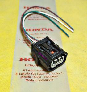 Soket sensor TPS PIN 3 honda beat FI beat pop scoopy FI spacy FI revo FI verza FI vario 110 vario 125 vario 150 new supara 125 soket kabel sensor throttle body Honda Vario/beat/scoopy/genio/spacy/supra soket kabel sensor TPS pin 3 original