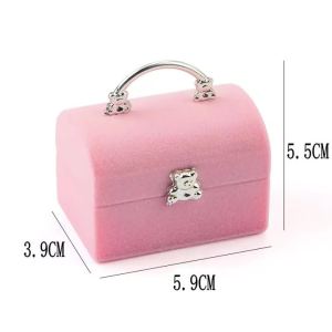 1 Piece Small Jewelry Box Velvet wedding Ring box Necklace Display Box Cute Bear Gift box Container Case for Jewelry Packaging