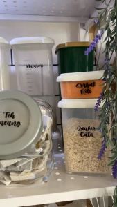 92pcs Sticker Label Dapur/Kitchen Style Font | Waterproof | BAHASA/ENGLISH