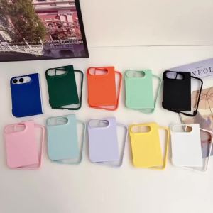 Luxury Dopamine Candy Color Matte Phone Case for iPhone Duo 18 Fold Ultra DUO Shockproof Protection Front Back Cover Slim Fundas