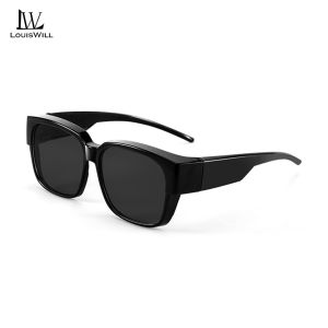 LouisWill Sunglasses Cover Myopia Glasses Cover Sunglasses Fashion Large Frame Sunglasses Polarized Summer Sunglasses Ultra Light Polarized Sunglasses Outdoor Traveling Walking Shopping Driving