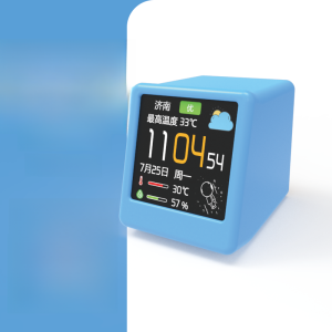 Modern Minimalist Desktop Clock SD2 Tech Weather Station Color Screen Trendy Gift Humidity Temperature Forecast Home Decor