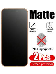 2 Pcs Transparent Frosted Matte Tempered Glass Screen Protector Compatible With IPhone 17 Pro Max/17 Pro/17 Air/17/16E/16 Pro
