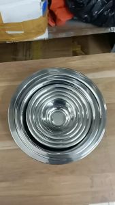 Thau inox 304 đa năng - Chậu inox cao cấp dày dặn có viền cầm tay nhiều size [ 10121416202224 ] - Tâm Tâm Shop
