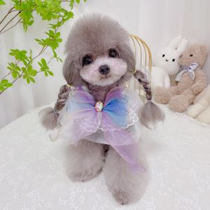 Numi Dog Fairy Pets Saliva Towel Photo Princess Style Teddy Bichon Lace Scarf Bib Ornament
