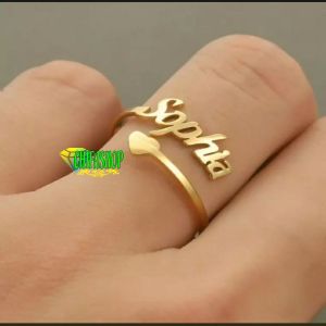 cincin ukir nama sendiri custome lapis emas 24 k