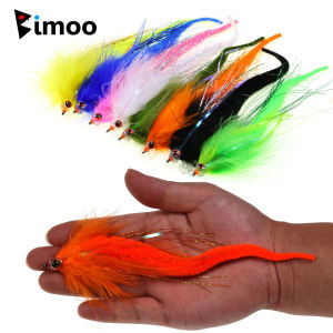 1/2PCS~ 8PCS 2/0 Dragon Tail Pike Streamers Bass Pike Muskie Fishing Lure Fly Saltwater Baitfish Big Fishing Dragontail Flies