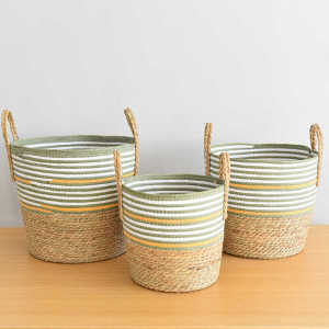 ถ้วยเก็บของถักสไตล์ยุโรปขนาดใหญ่สำหรับห้องนั่งเล่น ชั้นวางเครื่องดื่ม ของเล่น ของใช้ในบ้าน ถ้วยเก็บของสำหรับตกแต่งบ้าน