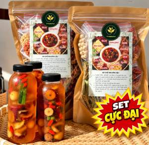 Set Nguyên Liệu Chè Dưỡng Nhan Quế Hoa 14 vị NGUYÊN LIỆU LOẠI 1 SET 900 GR - nấu 20-25 chén. Chè Dưỡng Nhan Tuyết Yến thơm ngon bổ dưỡng