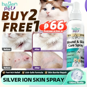Hegen Pet Silver Ion Antibacterial Spray Skin Barrier Repair Pets Soothes Itchy Skin Fights Germs