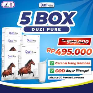 Duzi pure Susu kuda liar Murni 100% ALAMI BPOM HALAL PROMO Isi 5 Box
