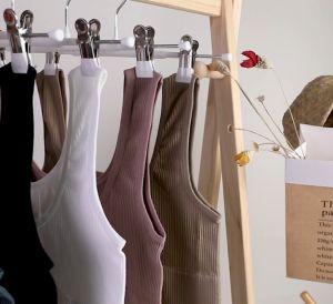 Women Seamless Tank Top Ribbed Fitness Underwear O Neck Basic Tee Lingerie Camisole