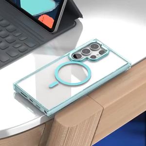 Ốp Điện Thoại Trong Suốt Hỗ Trợ Sạc Không Dây Từ Tính Tương Thích Với Samsung S26 Ultra S25 Plus A57 A37 A17 A56 A36 A16 - Vỏ Bảo Vệ
